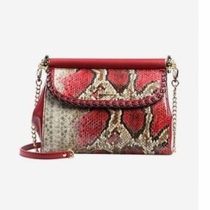 Cavalli python leather handbag